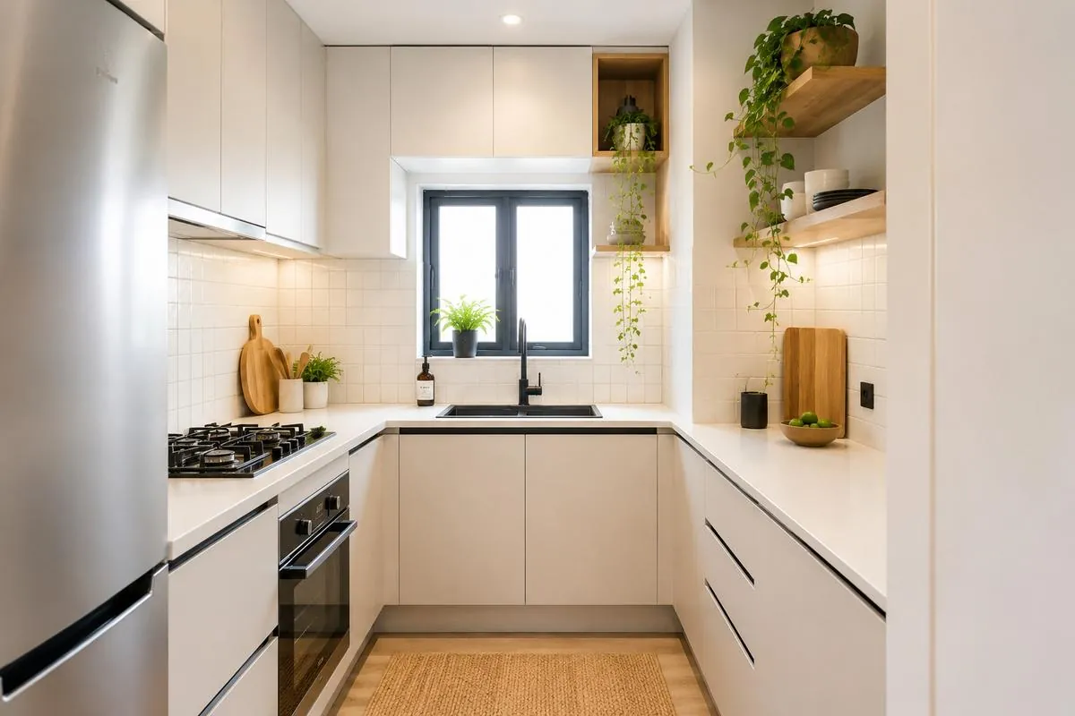 Remodelación de cocina con nuevos muebles y cerámica en Santiago